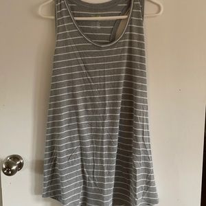 Gray with white stripe tank.